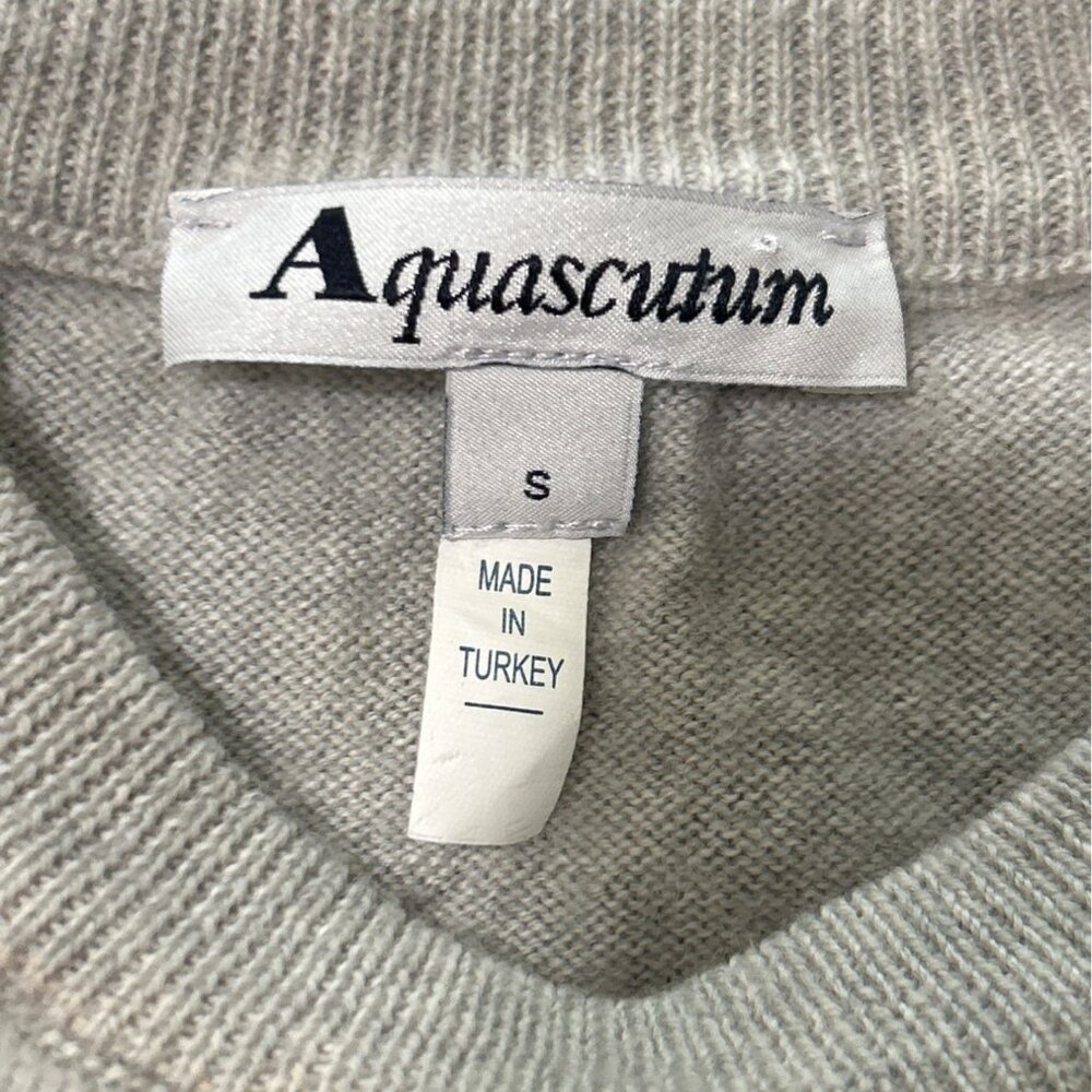 Aquascutum Womens Size S Wool Sweater Long Sleeve Blue Gray Green - Picture 4 of 7